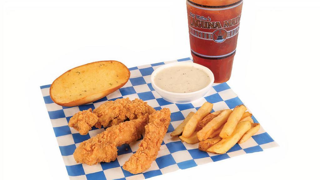Combo Meal 6 · 3 PC. Chicken Tender Plate with Fries & a Large Tea