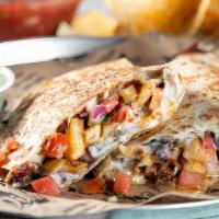 M Fluffy · Steak, Bacon, Bean Spread, Pico, Fries, Queso Drizzle, and Jalapeno Ranch Dipping Sauce