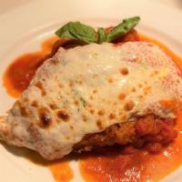 Pollo Margherita · Our own take on Chicken Parmesan...Breaded chicken, fresh mozzarella cheese, basil and our a...