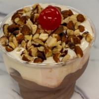Rocky Road Sundae · Chocolate custard, marshmallow and almonds. We recommend chocolate custard, but you can swit...