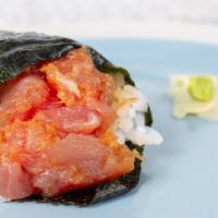 Spicy Tuna Roll · Spicy tuna and green onions.