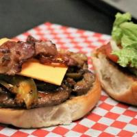 #3- Gnb Bacon Cheeseburger · 1/3 Lb Fresh Grilled Patty, American Cheese, Sliced Bacon, Green Leaf Lettuce, Sliced Tomato...