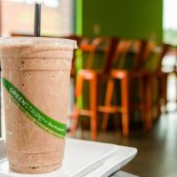 Energizer Elevator® · Vegetarian. Cold brew, banana, whey protein, flax, almond milk, cacao, agave. 16oz: 260 cal....