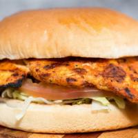 Lemon Chicken · Served with Chicken Lettuce Tomato and Pickles