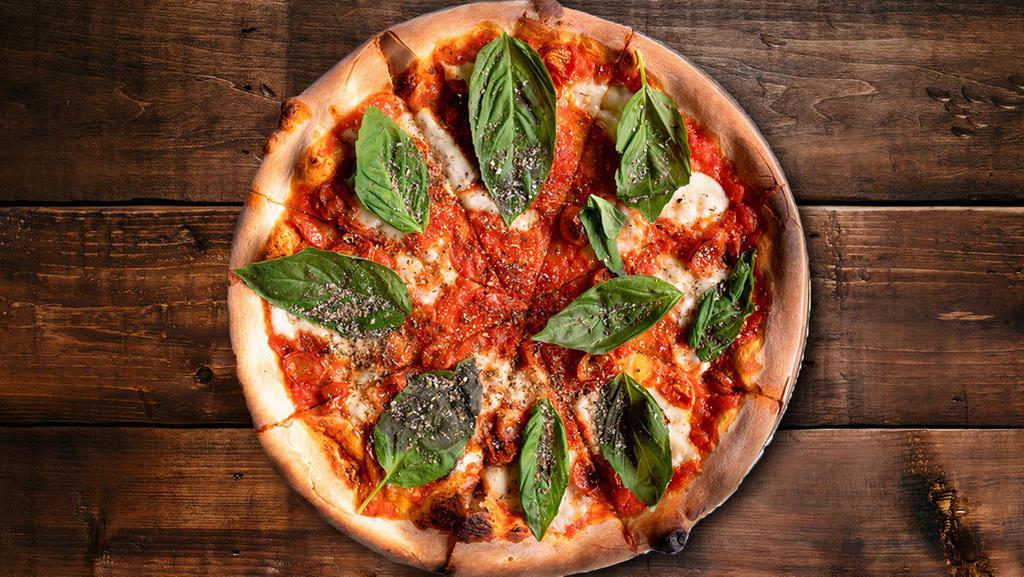 Mama Shack’S Pizza · Classic red sauce, fresh Mozzarella, fresh basil, EVOO.