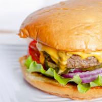 The Liberty Burger · The liberty burger comes with lettuce, tomato, onion, pickles, mustard, or mayonnaise.