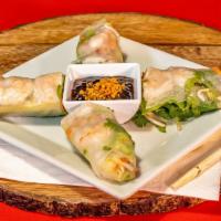 Sumer Roll 2 Pieces · Vermicelli, lettuce, carrot, cucumber, beansprout, cilantro, wrapped in rice paper served wi...