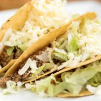 Tacos · 4 Tacos with your choice of meat topped with cilantro and onion with avocado, radish, lime a...
