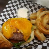 Joe'S 1/2 Pound Burger · Served with lettuce tomato onion and pickle.