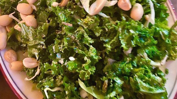 Kale Salad · with PEANUTS.