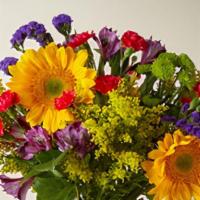  Summer In The Cape Bouquet · Summer in the Cape has all the seasons’ favorites like sunflowers, alstromerias, button pomp...
