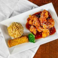 Sesame · Breaded deep fried white meat chicken or beef or shrimp with sweet brown sauce and sesame se...