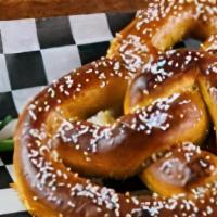 Jumbo Pretzels · Jumbo salted pretzels with a beer mustard sauce.