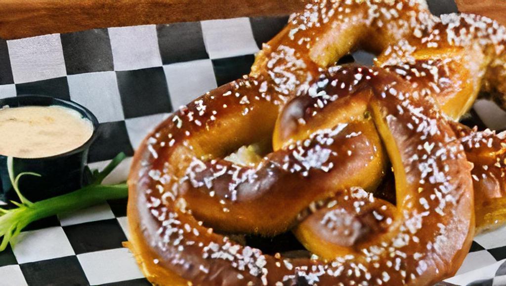 Jumbo Pretzels · Jumbo salted pretzels with a beer mustard sauce.