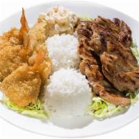 Seafood & Bbq Combo · Breaded fried fish and breaded fried shrimp with choice of BBQ beef, BBQ chicken, or BBQ sho...