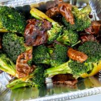 E5 Beef And Broccoli · Sauteed sliced beef and broccoli in oyster sauce