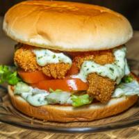 Fish Sandwich · Comes with tartar sauce, mayo, lettuce and tomato.