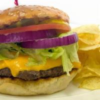 Classic Burger · Beef patty, American cheese, lettuce, tomato, onions, mayonnaise, and mustard. Served on a s...