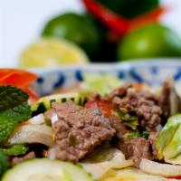 Thai Beef Salad (Yum Nua) · Gluten-free. Mixed vegetables, fresh herbs in spicy, lime dressing.
