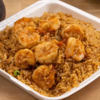 Large Shrimp Fried Rice · with onions, peas and carrots