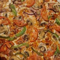 The Lightweight (Large) · Thin crust, crushed tomato sauce, ham, mushrooms, onions bell peppers, tomatoes, olive oil, ...