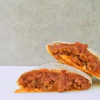 Combonation Burrito-Ground Beef And Beans, Cheese · Ground beef and beans, Cheese.