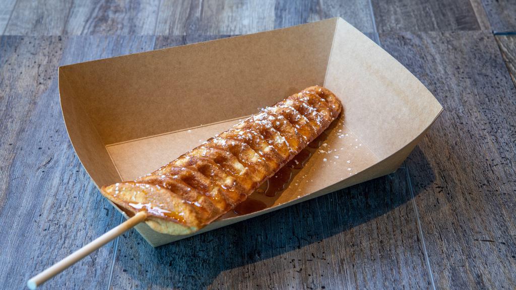 Syrup Waffle Pop · Waffle with Syrup and powdered sugar