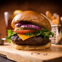Steakburger · 1/2 lb. Served with American cheese. Made from a selected blend of prime cuts. Served with s...