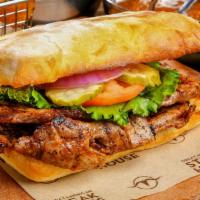 Rib Eye Sandwich · 8 oz. Thin sliced prime quality rib eye. Made from a selected blend of prime cuts. Served wi...