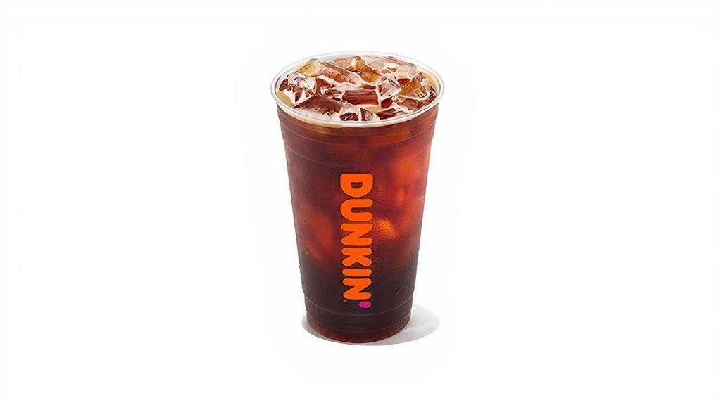 Iced Americano · Our Iced Americano blends two shots of Dunkin's 100% Rainforest Alliance Certified™ espresso richness with water for a refreshing, espresso-forward cup of woah!