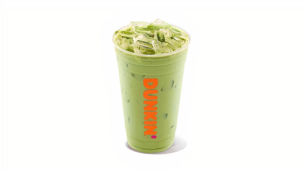 Iced Matcha Latte · Sweetened matcha green tea blended with milk