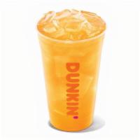 Peach Passion Fruit Dunkin' Refresher · Made with B vitamins and energy from green tea. Try Strawberry Dragonfruit flavored, Peach P...