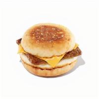 Turkey Sausage Egg And Cheese · Get your day off to a delicious start. Try our flavorful turkey sausage, add and American  c...