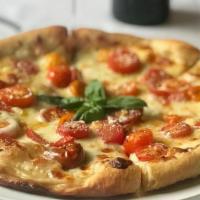 San Marzano Tomato Pizza · Fresh Basil, Mozzarella.