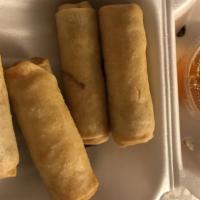 Spring Rolls (2) · Gluten free without the dipping sauce. Choice of meat with vermicelli, lettuce, cucumber, Ci...