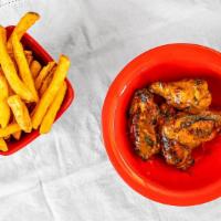 Chicken Wings  4 · Succulent wings in your choice of flavoring. Gluten-free, lactose-free, nut free.