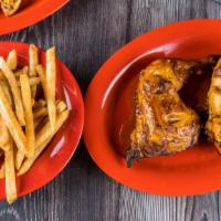 Chicken 1/2 · Generous portions of our delicious tender cooked chicken. Gluten-free, lactose-free, nut free.