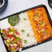 Paneer Tikka Gravy Rice Bowl · Allergy warning: Contains milk products. Paneer tikka is an Indian dish made from chunks of ...