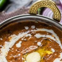 Kali  Dal Makhani · Allergy warning: Contain milk products. Lentils cooked to perfection and mixed with Butter a...