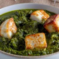 Saag Paneer · Allergy warning: Contain milk products. Paneer cooked in a delicately spiced spinach gravy