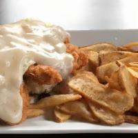 Chicken Fried Chicken · Hand-breaded in house and covered in cream gravy.