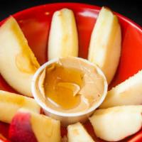 Apple Slices With Agave Peanut Butter · 