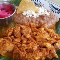 Tacos De Cochinita Pibil (3) · Shredded pork stew slow marinated and slow cooked with fine spices and condiments like achio...