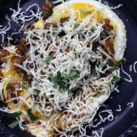 Cheese Fry · indian style sunny side up with with veggies & spices & Cheese