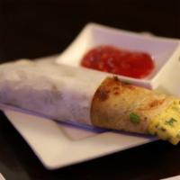 Egg Chicken Wrap · Kati rolls are made in a flat paratha bread.