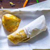 Samosa Wrap · Kati rolls are made in a flat paratha bread.