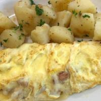 Ham & Cheese · Omelette with ham, cheese, potatoes or salad.