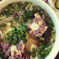 Killa Pho · Rice noodle topped with oxtail in a savory beef broth (limited quantity).