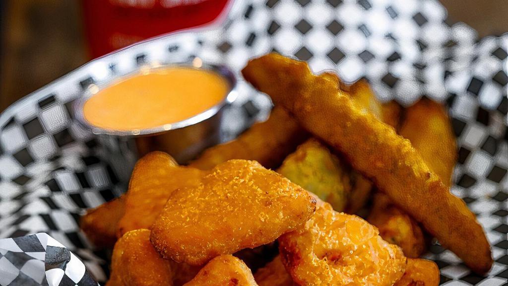 Mac N' Cheese Bites · Served with Buffalo Ranch