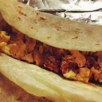 Breakfast Tacos Individual  · Breakfast tacos are serve from 6am-10am 
Egg and bacon 
Egg and chorizo 
Egg and potato